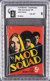 1969 Topps "Mod Squad" Unopened Five-Cent Wax Pack - GAI NM-MT 8